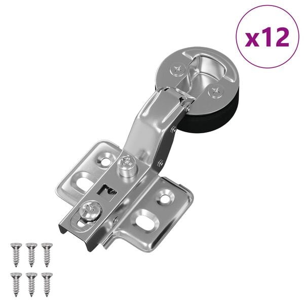 vidaXL Scharnier 12 pcs Silber 0 Eisen