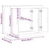 vidaXL Sideboard Artisan-Eiche 92x35x75 cm Holzwerkstoff