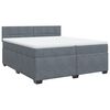 vidaXL Boxspringbett mit Matratze Dunkelgrau 200x200 cm Samt