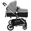 vidaXL 2-in-1 Buggy/Kinderwagen Aluminium Grau und Schwarz