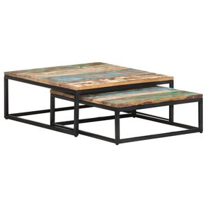 vidaXL Satztische 2 Stk. Recyceltes Massivholz
