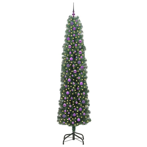 vidaXL K&uuml;nstlicher Weihnachtsbaum mit 300 LEDs mit St&auml;nder Gr&uuml;n 240 cm