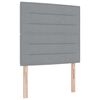vidaXL Boxspringbett mit Matratze mit LED Hellgrau 120 x 190 cm Stoff