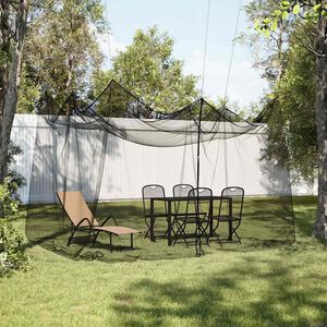 vidaXL Moskitonetz f&uuml;r den Au&szlig;enbereich, 220 Maschen, Schwarz, 300 x 300 x 250 cm