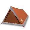vidaXL Campingzelt 2 Personen Grau und Orange Wasserfest