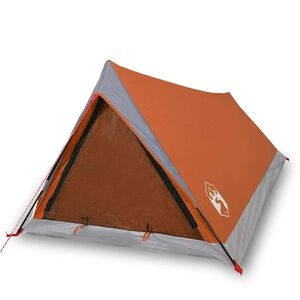 vidaXL Campingzelt 2 Personen Grau und Orange Wasserfest