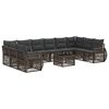 vidaXL Gartensofa-set 11 pcs Grau und Dunkelgrau Poly-Rattan