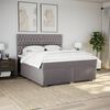 vidaXL Boxspringbett mit Matratze Taupe 180x200 cm Stoff