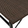 vidaXL 5-tlg. Garten-Essgruppe Klappbar Braun Poly Rattan