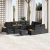vidaXL Gartensofa-set 13 pcs Schwarz Poly-Rattan