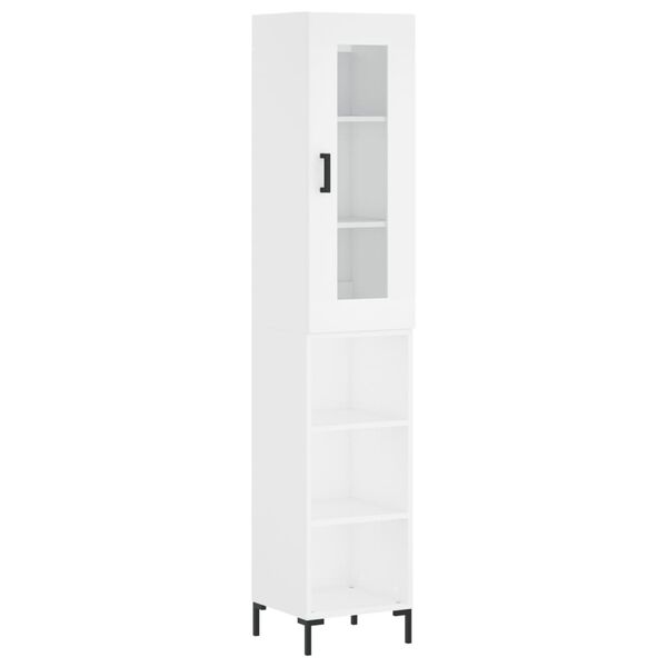 vidaXL Highboard Wei&szlig; 34,5x34x180 cm Holzwerkstoff