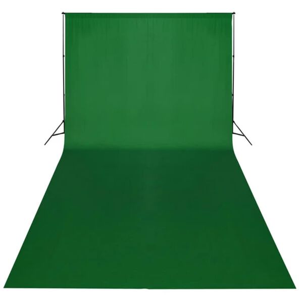 vidaXL Fotohintergrund ohne Ständer Baumwolle Grün 600x300 Chroma-Key