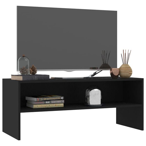 vidaXL TV-Schrank Schwarz 100x40x40 cm Holzwerkstoff
