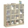 vidaXL B&uuml;cherschrank mit T&uuml;ren Sonoma-Eiche 136x37x142cm Holzwerkstoff