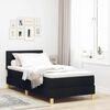 vidaXL Boxspringbett mit Matratze Schwarz 80 x 200 cm Stoff