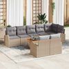 vidaXL Garten-Sofa-Set 9 pcs Beige Poly Rattan