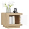 vidaXL Couchtisch Wei&szlig; und Sonoma-Eiche 51x50x45 cm Holzwerkstoff