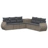 vidaXL Sofa Set 7 stk. Grau und Dunkelgrau Polyrattan und Stahl