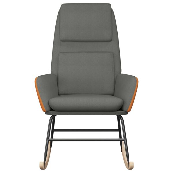 vidaXL Schaukelstuhl Hellgrau Stoff