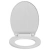 vidaXL Toilettensitz mit Absenkautomatik Hellgrau Oval