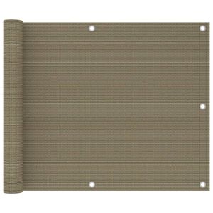 vidaXL Balkon-Sichtschutz Taupe 75x300 cm HDPE