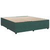 vidaXL Boxspringbett mit Matratze Dunkelgr&uuml;n 200x200 cm Samt