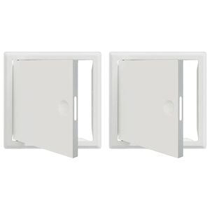 vidaXL Zugangsklappe 2 stk. Wei&szlig; 23 x 23 x 3 cm Stahl