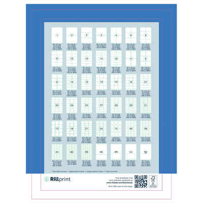 rillprint Selbstklebende Aufkleber Etiketten 105x148 mm 1000 Blatt Weiß