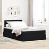 vidaXL Bett mit Stauraum und LED mit LED Schwarz 120 x 190 cm Samt
