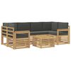 vidaXL Outdoor-Sofagarnitur 7 pcs Wei&szlig; und Anthrazit Polyester