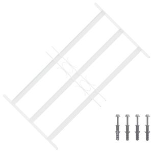 vidaXL Sicherheitsgitter f&uuml;r Fenster mit 3 Querstangen 3 pcs 43-74 cm