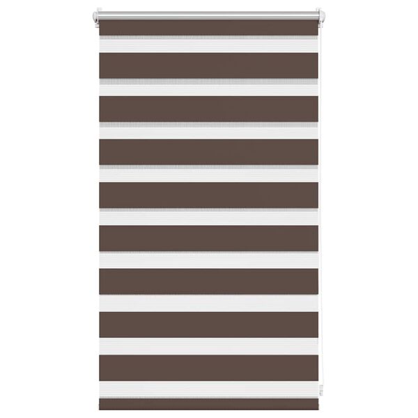 vidaXL Zebra-Rollo 50,9 x 100 cm, Stoffbreite 46,7 cm, Kaffeebraun