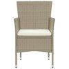 vidaXL 5-tlg. Garten-Essgruppe Poly Rattan Beige