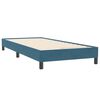 vidaXL Boxspringbett mit Matratze & LED Dunkelblau 100x220 cm Samt