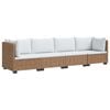 vidaXL 4 Stk. Rattan-Lounge-Set mit Kissen GENDT Naturrattan Natur