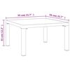 vidaXL Garten-Couchtisch Grau 55x55x31 cm DPC und Stahl