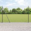 vidaXL Zaun mit Pfosten Grau 1,6 x 10 m Stahl und PVC