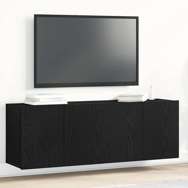 vidaXL TV-Schr&auml;nke 2 Stk. Schwarze Eiche 120 x 30 x 41 cm Holzwerkstoff