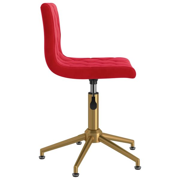 vidaXL Esszimmerst&uuml;hle 4 Stk. Drehbar Weinrot Samt