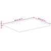 vidaXL Tischplatte 90x70x1,5 cm Rechteckig Raues Massivholz Mango