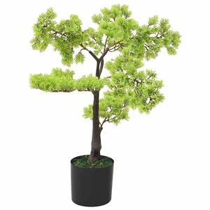 vidaXL K&uuml;nstlicher Bonsai Zypresse mit Topf 60 cm Gr&uuml;n