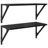 vidaXL Wandregale 2 stk. Schwarz Eichen-Optik 60 x 25 x 25,5 cm