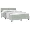 vidaXL Boxspringbett mit Kopfteil Hellgrau 140 x 190 cm Samt