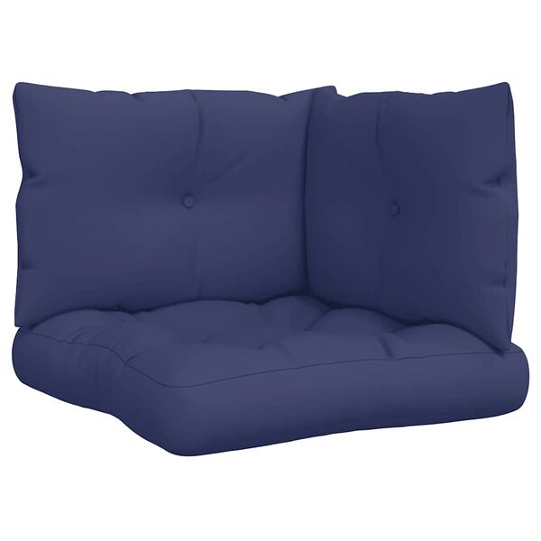 vidaXL Palettenkissen 3 Stk. Marineblau Oxford-Gewebe