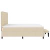 vidaXL Boxspringbett mit Matratze Creme 200 x 200 cm Stoff