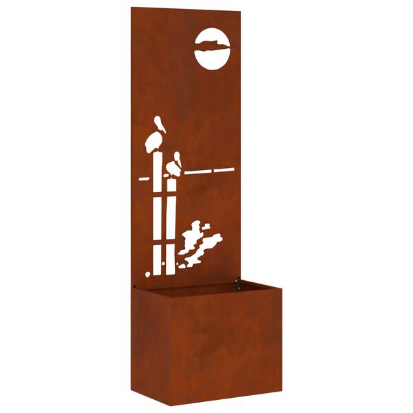 vidaXL Garten Sichtschutz-Leinwand Rostig 50 x 32 x 150 cm