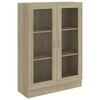 vidaXL Vitrinenschrank Sonoma-Eiche 82,5x30,5x115 cm Holzwerkstoff