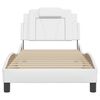 vidaXL Bettgestell "Viana" ohne Matratze Wei&szlig; 80x200 cm Kunstleder