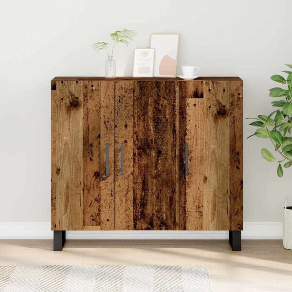 vidaXL Sideboard Altholz 90 x 34 x 80 cm Holzwerkstoff