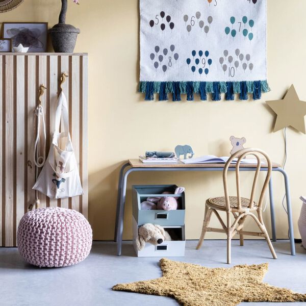 KidsDepot Hocker Bundy 40x32 cm Baumwolle Rosa